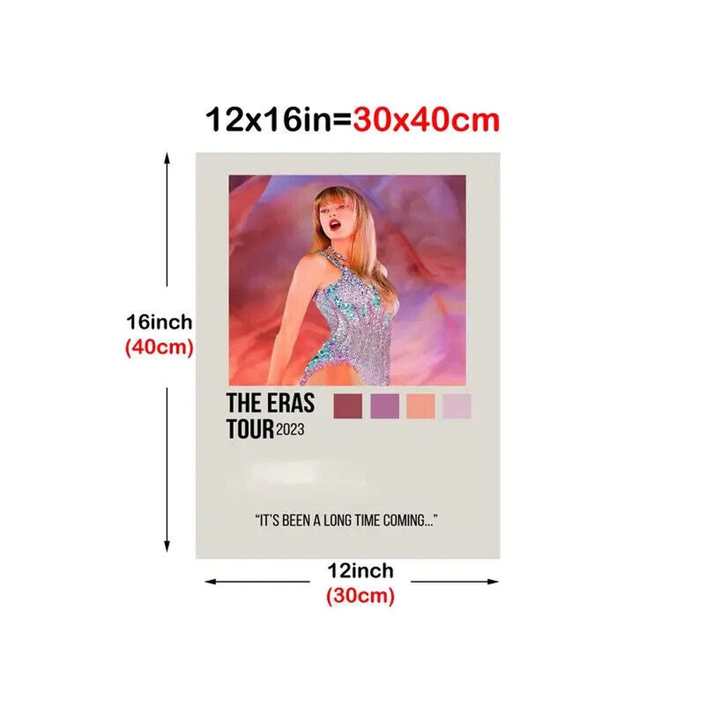 Taylor Swift The Eras Tour 2023 Color Canvas Print 12" X 16" NEW! Style Your Walls